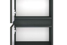 Midischrank >Pienza< in Grau-matt - 40x130x35cm (BxHxT)