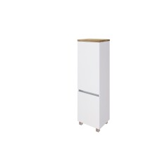 Midischrank >Pienza< in weiß-matt - 40x130x35cm (BxHxT)