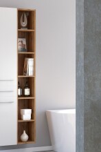 Badregal >Livorno< in Wotan-Eiche - 25x180x35cm...