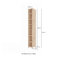 Badregal >Livorno< in Wotan-Eiche - 25x180x35cm (BxHxT)