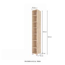 Badregal >Livorno< in Wotan-Eiche - 25x180x35cm (BxHxT)