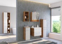 Badregal >Livorno< in Wotan-Eiche - 25x180x35cm (BxHxT)