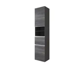 Hochschrank >Arezzo< in Eiche Rauchsilber...