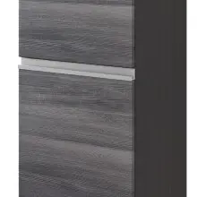 Hochschrank >Arezzo< in Eiche Rauchsilber Nachbildung - 40x180x35cm (BxHxT)