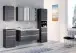 Hochschrank >Arezzo< in Eiche Rauchsilber Nachbildung - 40x180x35cm (BxHxT)