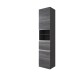 Hochschrank >Arezzo< in Eiche Rauchsilber Nachbildung - 40x180x35cm (BxHxT)