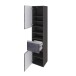 Hochschrank >Arezzo< in Eiche Rauchsilber Nachbildung - 40x180x35cm (BxHxT)