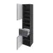 Hochschrank >Arezzo< in Eiche Rauchsilber Nachbildung - 40x180x35cm (BxHxT)