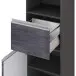 Hochschrank >Arezzo< in Eiche Rauchsilber Nachbildung - 40x180x35cm (BxHxT)