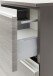 Hochschrank >Arezzo< in Eiche Rauchsilber Nachbildung - 40x180x35cm (BxHxT)