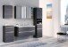 Hochschrank >Arezzo< in Eiche Rauchsilber Nachbildung - 40x180x35cm (BxHxT)
