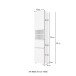 Hochschrank >Arezzo< in Eiche Rauchsilber Nachbildung - 40x180x35cm (BxHxT)