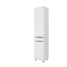 Seitenschrank >Garda< in Weiß-Matt - 40x180x35cm (BxHxT)