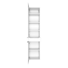 Seitenschrank >Garda< in Weiß-Matt - 40x180x35cm (BxHxT)
