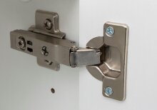 Seitenschrank >Garda< in Weiß-Matt - 40x180x35cm (BxHxT)