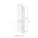 Seitenschrank >Garda< in Weiß-Matt - 40x180x35cm (BxHxT)