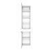 Seitenschrank >Garda< in Weiß-Matt - 40x180x35cm (BxHxT)