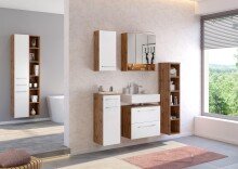 Hochschrank >Livorno< in weiß-matt - 30x180x35cm (BxHxT)