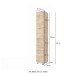 Hochschrank >Livorno< in weiß-matt - 30x180x35cm (BxHxT)