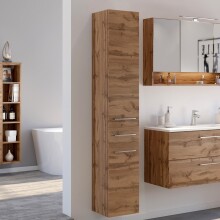 Hochschrank >Livorno< in Wotan-Eiche - 30x180x35cm...