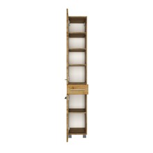 Hochschrank >Livorno< in Wotan-Eiche - 30x180x35cm (BxHxT)