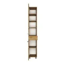 Hochschrank >Livorno< in Wotan-Eiche - 30x180x35cm (BxHxT)