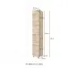 Hochschrank >Livorno< in Wotan-Eiche - 30x180x35cm (BxHxT)