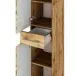 Hochschrank >Livorno< in Wotan-Eiche - 30x180x35cm (BxHxT)