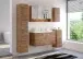 Hochschrank >Livorno< in Wotan-Eiche - 30x180x35cm (BxHxT)