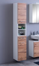 Hochschrank >Paris< in Weiß, Wotaneiche -...