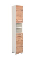 Hochschrank >Paris< in Weiß, Wotaneiche -...