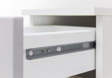 Hochschrank >Paris< in Weiß, Wotaneiche - 30x180x35cm (BxHxT)