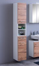 Hochschrank >Paris< in Weiß, Wotaneiche -...