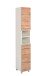 Hochschrank >Paris< in Weiß, Wotaneiche - 30x180x35cm (BxHxT)