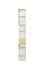 Hochschrank >Riga< in Gelb-Matt - 25x190x35cm (BxHxT)