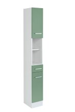 Hochschrank >Riga< in Grün-Matt - 25x190x35cm (BxHxT)