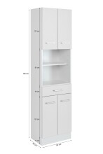 Hochschrank >Riga< in Grün-Matt - 50x190x35cm (BxHxT)