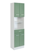Hochschrank >Riga< in Grün-Matt - 50x190x35cm (BxHxT)
