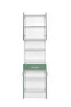 Hochschrank >Riga< in Grün-Matt - 50x190x35cm (BxHxT)