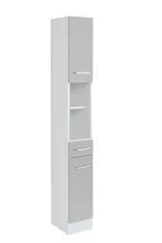 Hochschrank >Riga< in Hellgrau-Matt - 25x190x35cm...
