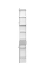 Hochschrank >Riga< in Hellgrau-Matt - 25x190x35cm (BxHxT)