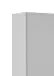 Hochschrank >Riga< in Hellgrau-Matt - 25x190x35cm (BxHxT)