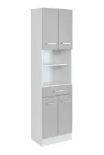 Hochschrank >Riga< in Hellgrau-Matt - 50x190x35cm...
