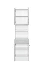 Hochschrank >Riga< in Hellgrau-Matt - 50x190x35cm (BxHxT)