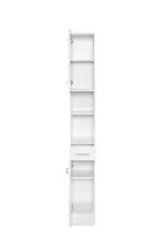 Hochschrank >Riga< in Weiß-Matt - 25x190x35cm (BxHxT)