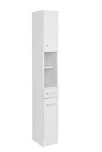 Hochschrank >Riga< in Weiß-Matt - 25x190x35cm (BxHxT)