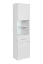 Hochschrank >Riga< in Weiß-Matt - 50x190x35cm...