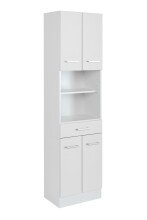 Hochschrank >Riga< in Weiß-Matt - 50x190x35cm (BxHxT)