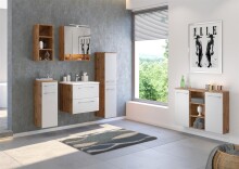 Schwebeboard >Livorno< in weiß-matt - 90x66x20cm (BxHxT)