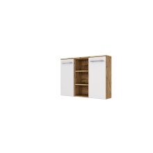 Schwebeboard >Livorno< in weiß-matt - 90x66x20cm (BxHxT)